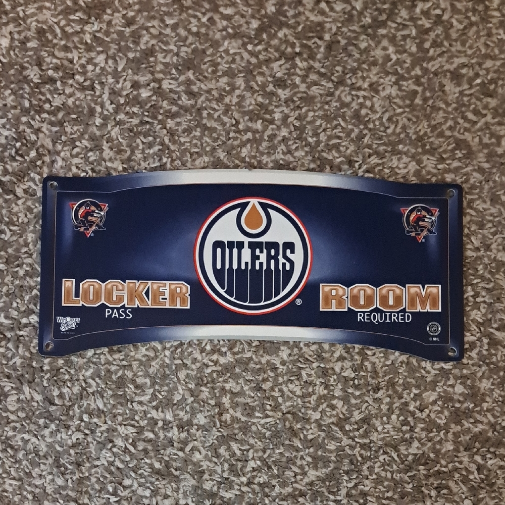 Edmonton Oilers Locker Room Sign